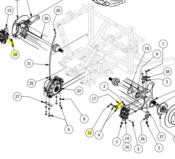 Front Brake Line Kit Left & Right Side 99-35655