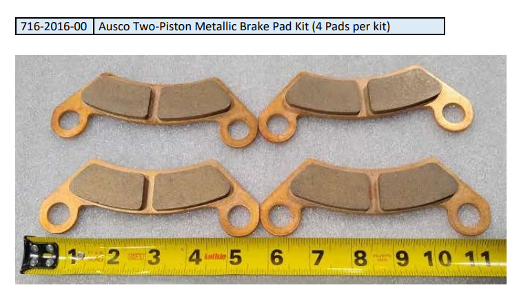 2014-17 Intimidator/Mahindra Front Brake Pads 716-2016-00