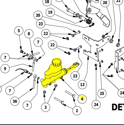 Master Cylinder, Dual Cylinder 716-1000-00